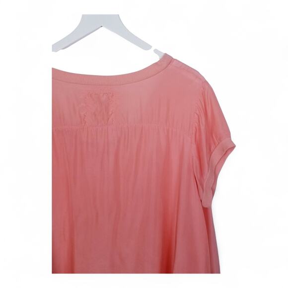 Pete & Greta by Johnny Was Top Peach Sharkbite 100% Cupra Top - Medium - Picture 5 of 7